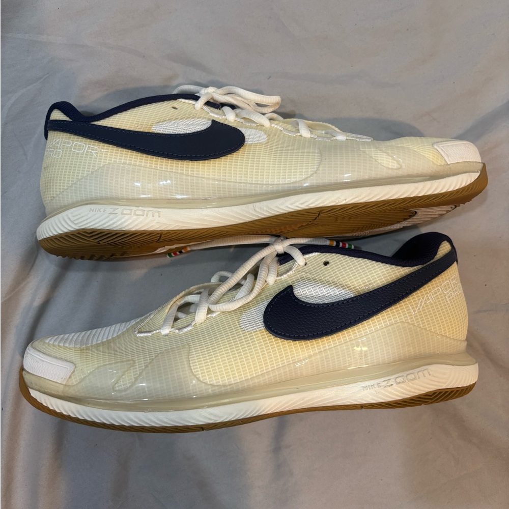Nike Cream and Navy Athletic Sneakers